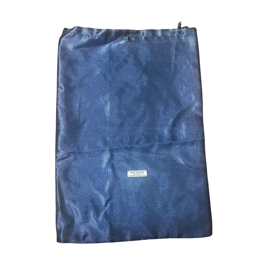 Prada Navy Satin Dust Bags Authentic Drawstring Designer Storage Bags Luxury